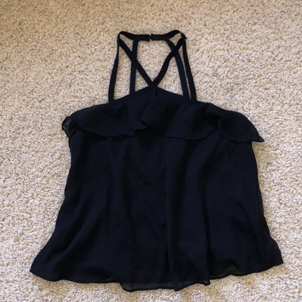 Black Criss-Cross Blouse